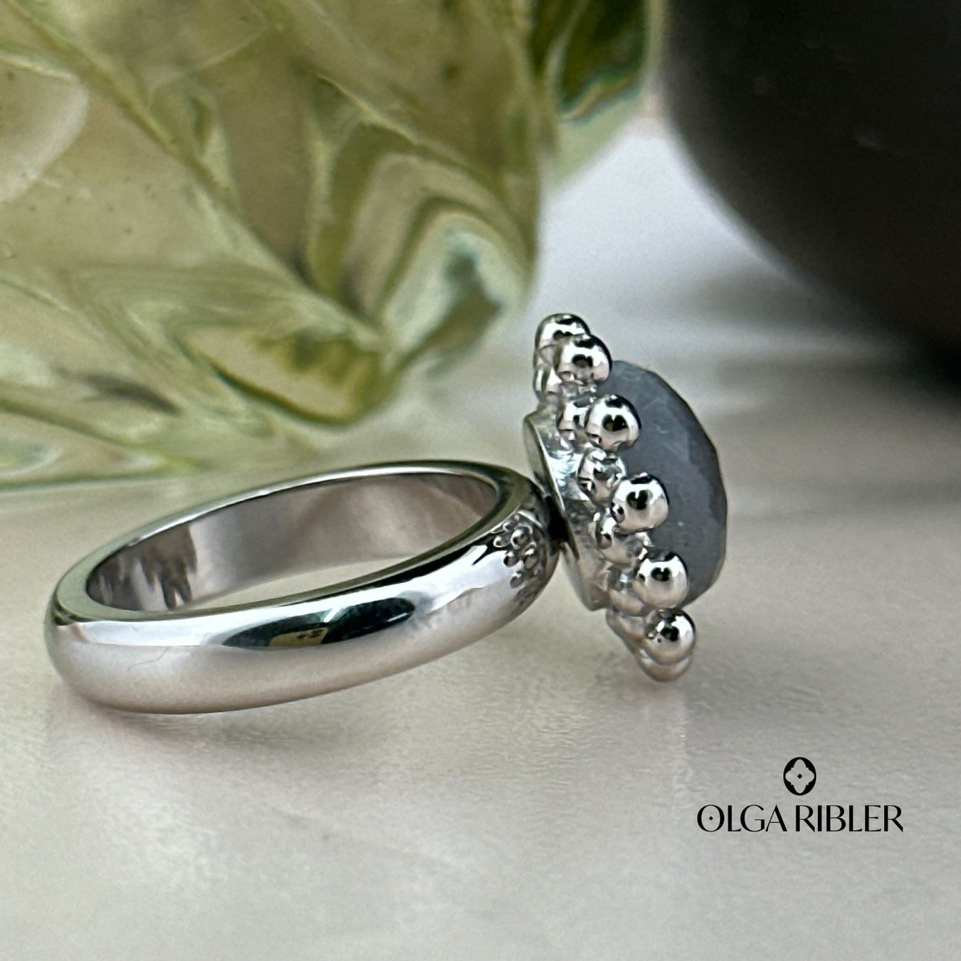 Olga Ribler Anelli: Mondstein Ring Edelstahl Grösse 52 – Nuovo (secondo la descrizione) da Luzern venduto da Schmuckoutlet 3