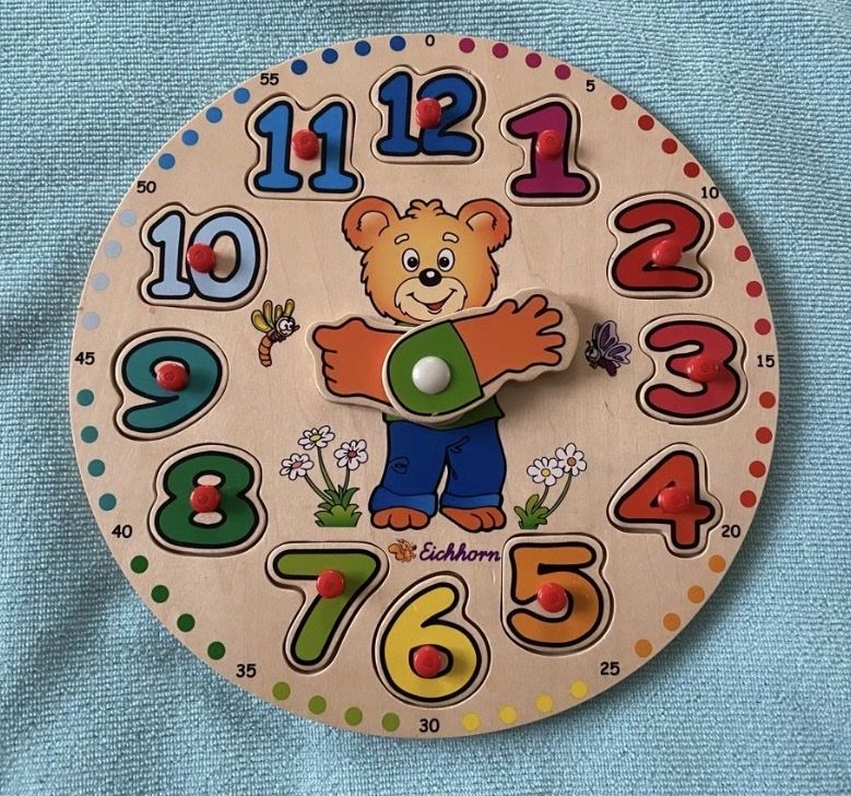Eichhorn Giocattoli: Horloge éducative en bois Eichhorn – Usato da Lignières venduto da The_assistant 1