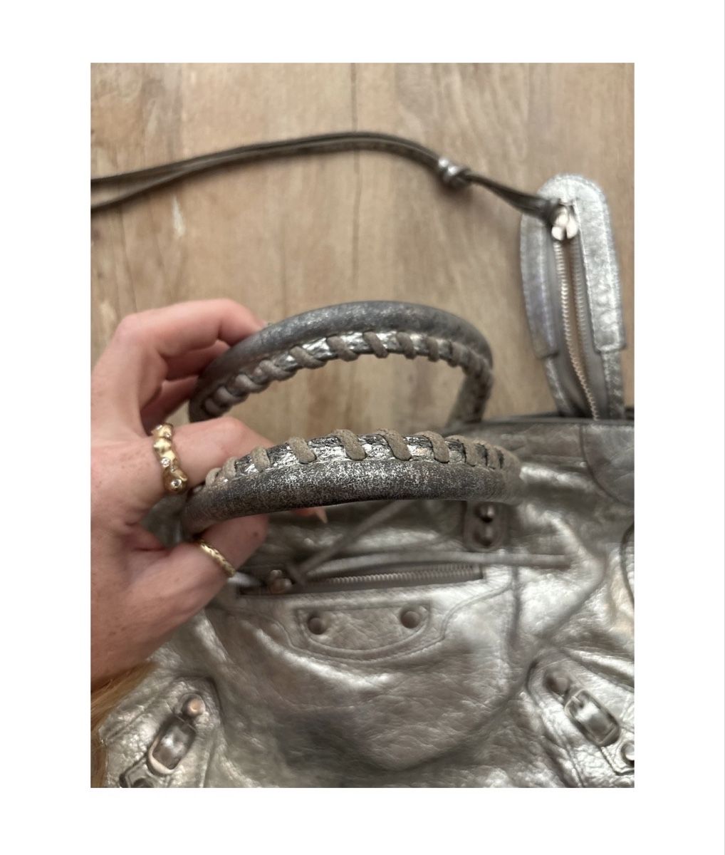Balenciaga Borse: Balenciaga City Mini Regular Hardware Silver – Usato da Zürich venduto da kleinervogel 3