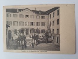 Alte Ansichtskarte Spital de la Providence Neuchâtel 1924