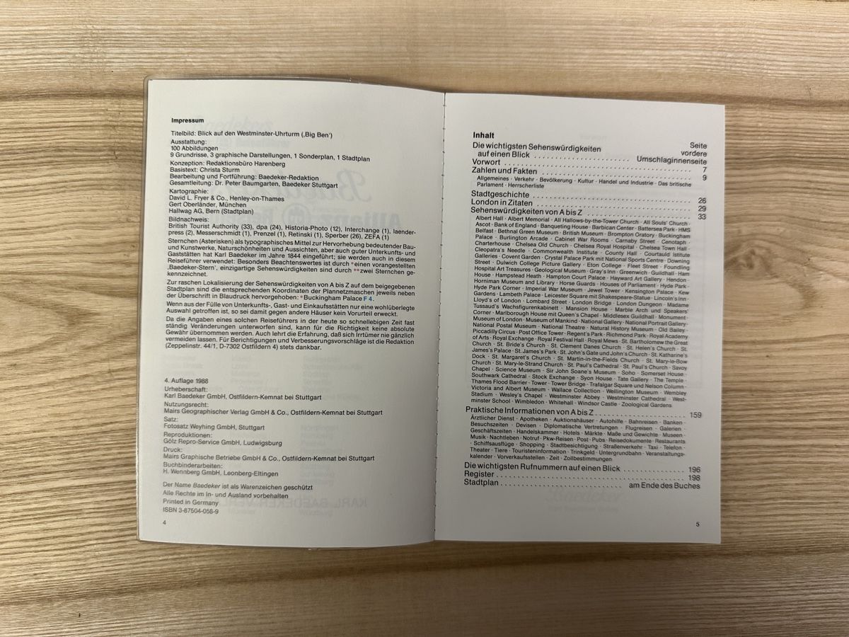 Libri: Baedeker Reiseführer London – Usato da Bern venduto da Fraeschels 1