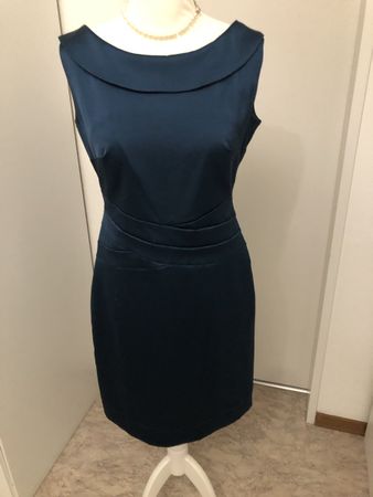 Elegantes Satin Kleid Gr.40 Petrol Festlich Hochzeit Bu
