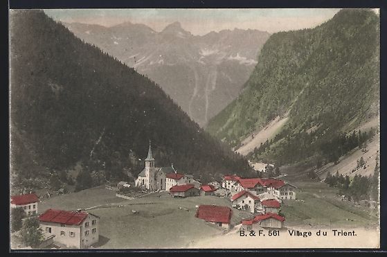 Cartoline postali: AK Trient, Village du Trient, 1908 – Usato da Berlin venduto da bartko-reher
