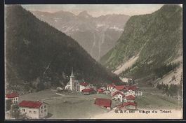 AK Trient, Village du Trient, 1908