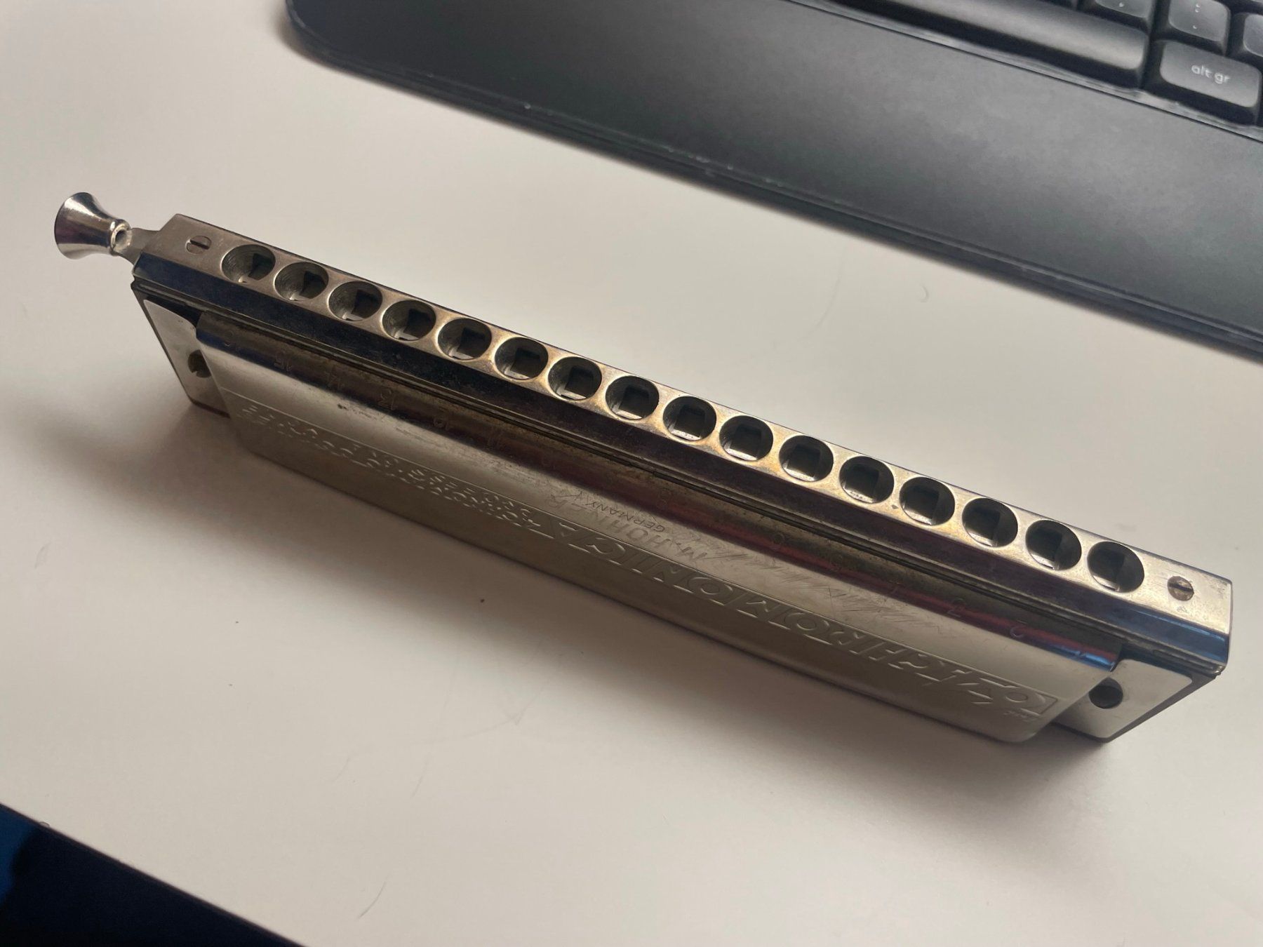 Hohner Musikinstrumente: Mundharmonika HOHNER chromatsich – Gebraucht aus Gross von autonauer 1