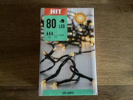 Hit LED Lichterkette Warmweiss, 80 LED, 6m, Neu & OVP