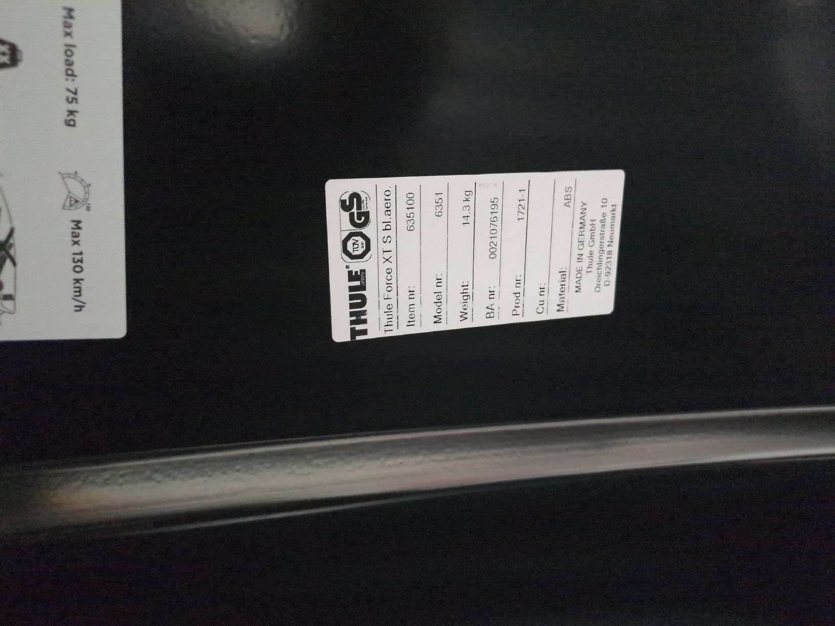 Thule Box da tetto: Dachbox Thule Force XT S, schwarz – Nuovo (secondo la descrizione) da St. Gallen venduto da Imp77 3