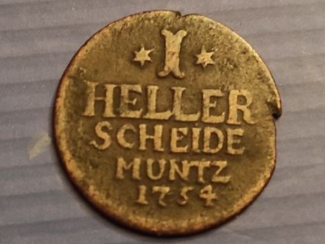 Tutti le monete: 1 Heller 1754 – Usato da Couvet venduto da lulul