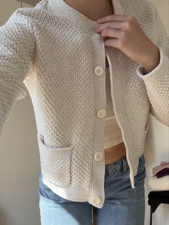 Damen Strickjacke cremefarben Grösse S guter Zustand