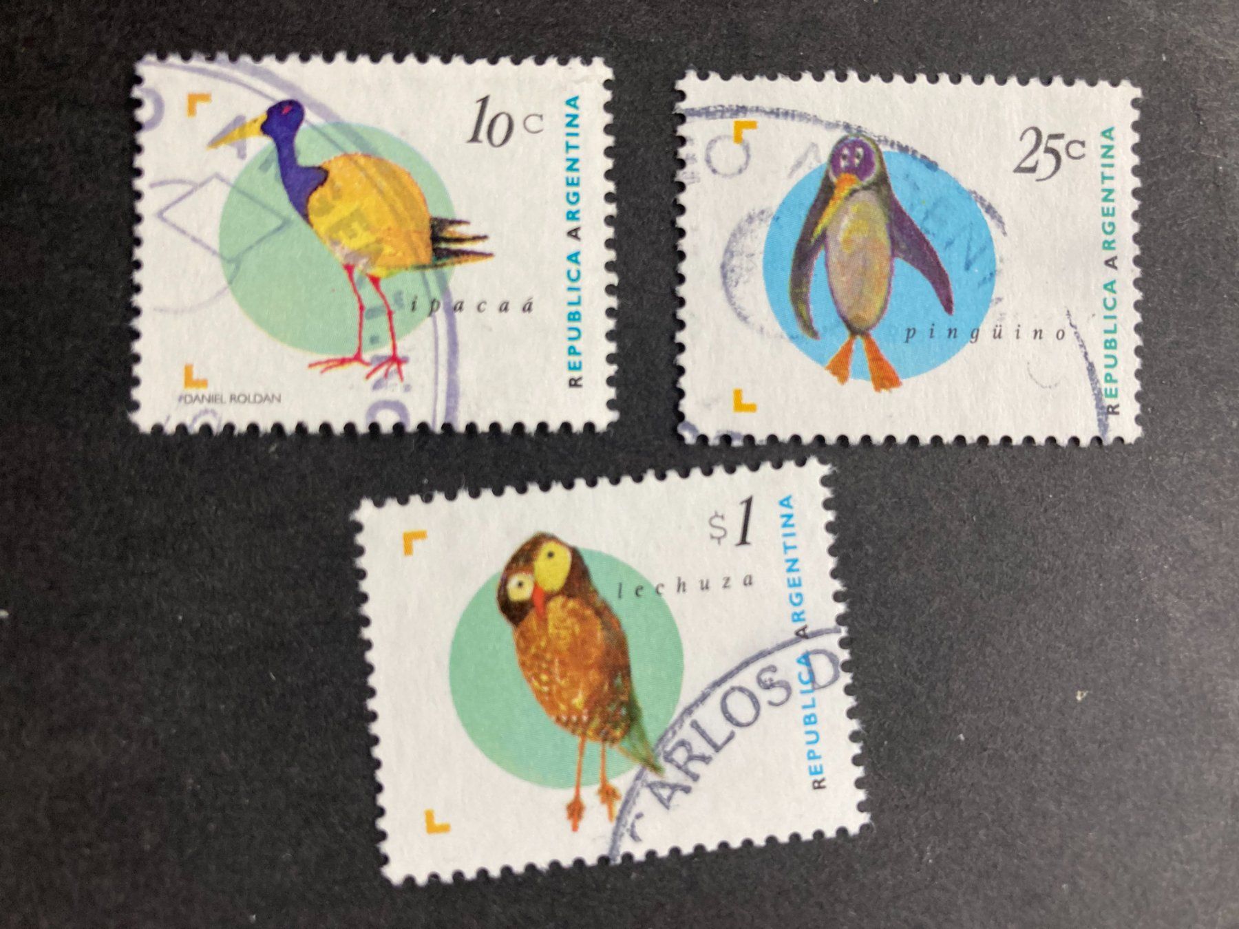 Tutti i francobolli: Argentinien 1995 Lot Vögel Dauermarken gestempelt – Usato da Liestal venduto da schnueps