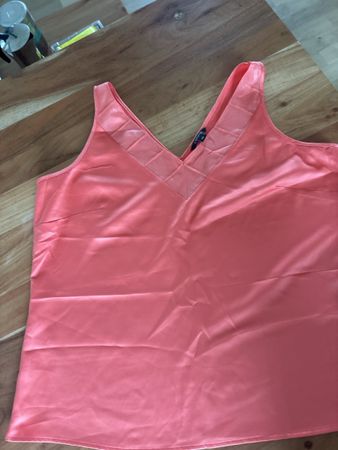 Sommerliches Comma Top in Grösse 44, koralle, Seide, top Zus