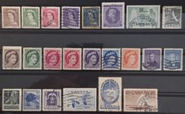 Kanada 1950er Lot Elisabeth II Wilding Tiere Luftfahrt gest.