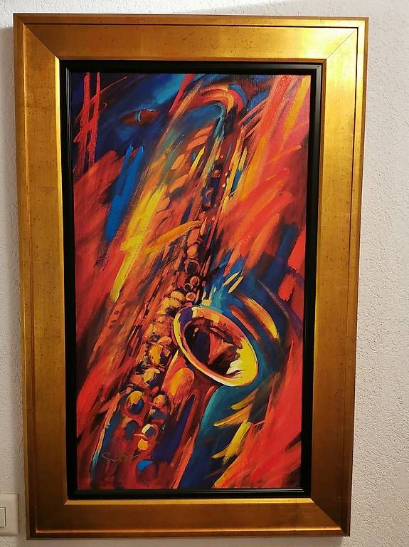Foto & Immagini: Giclée auf Leinwand Simon Bull 'Swing Time' – Usato da Thun venduto da Saxy