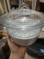 Dampfgarer Topf mit Glasdeckel (Pyrex Form für Backofen)