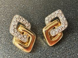 David Grau Vintage Ohrringe Clips Luxus Modeschmuck 