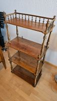 Antikes Holz-Etagere, Regal mit drei Tablaren