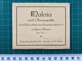 Maloja, alte Souvenir Mappe, Engadin, Photographien, Foto
