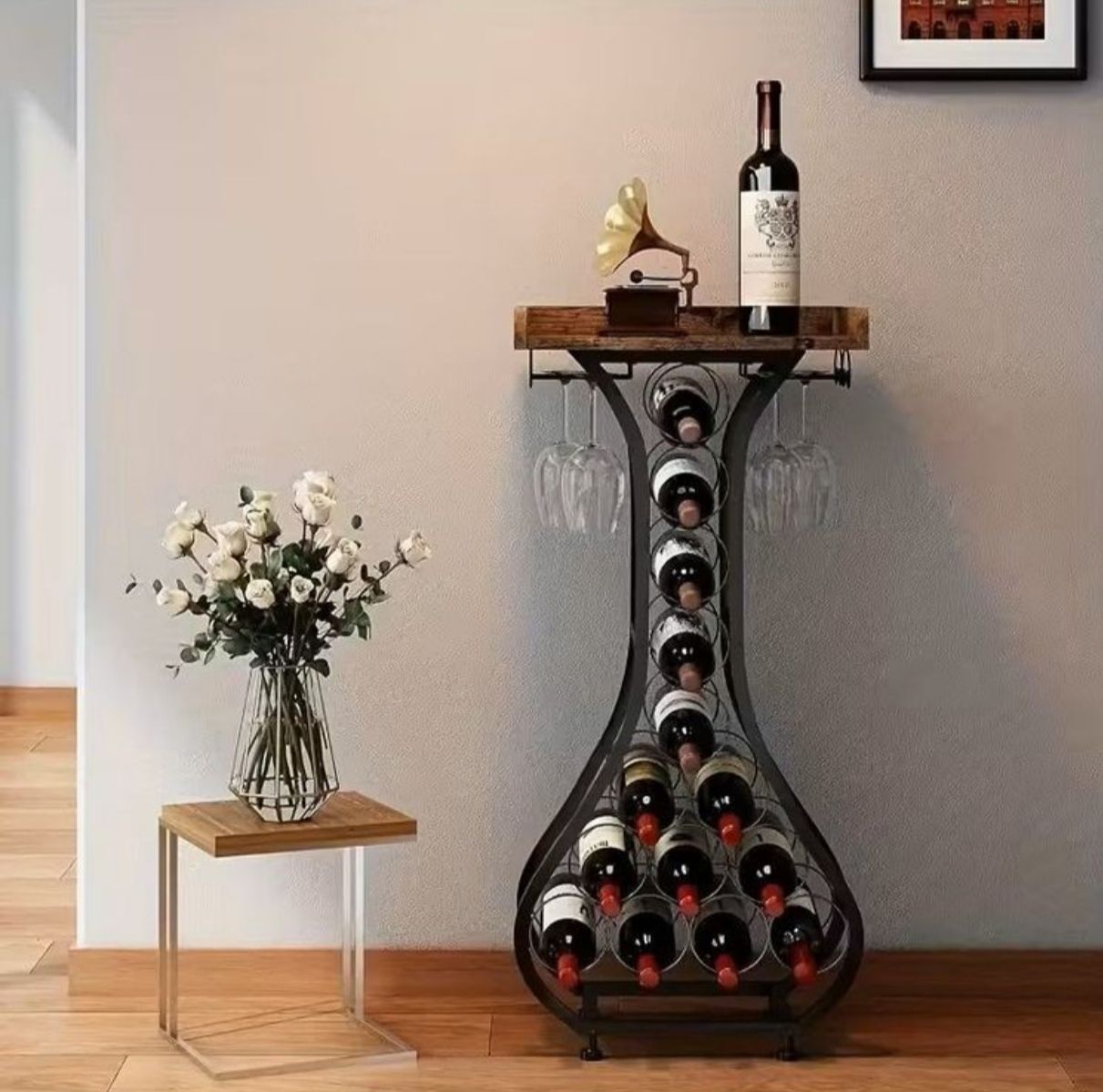 Scaffali: 14-Flaschen Weinregal Mini Bar Tisch – Nuovo e nell'imballaggio originale da Hohenrain venduto da cars77 1