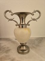 Antike Vase, Onyx & Metall, Dekovase, Vintage