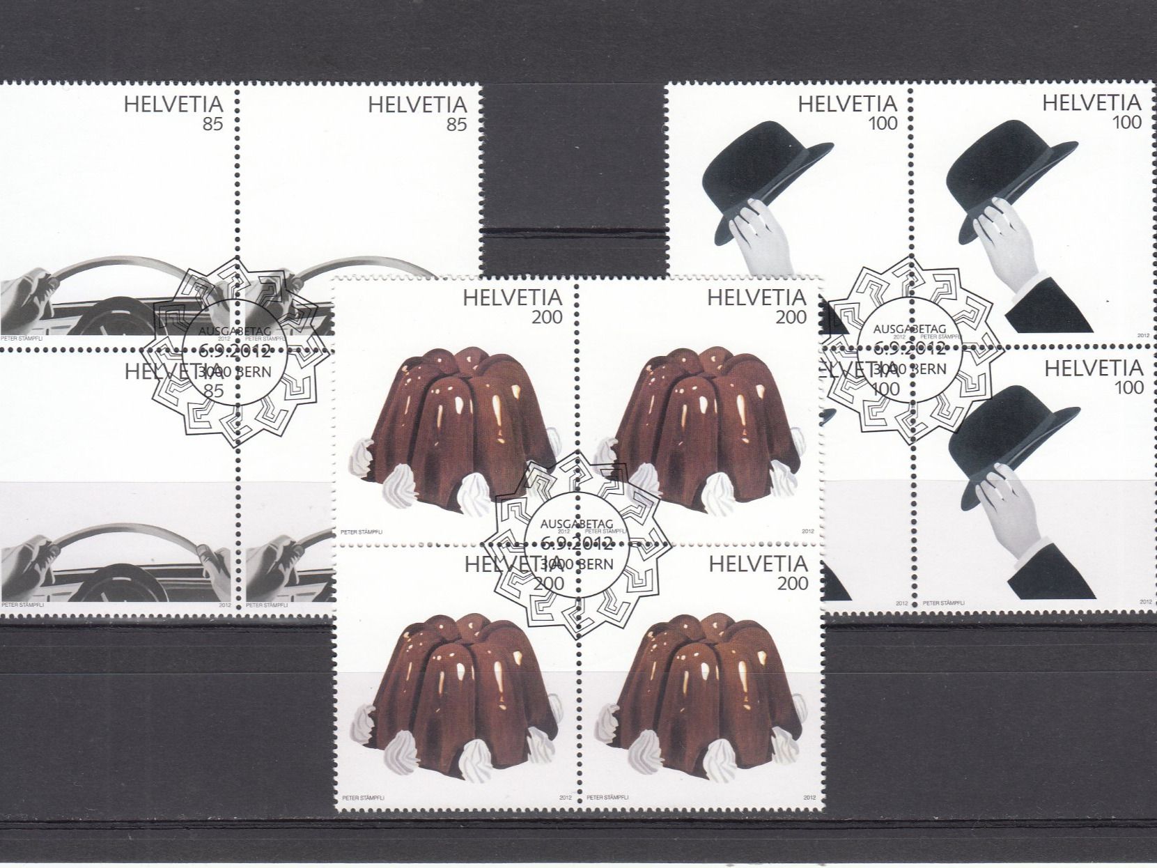 Alle Briefmarken: SBK 1438 - 1440 im 4er-Block mit ET – Gebraucht aus Bürglen TG von StampGraf