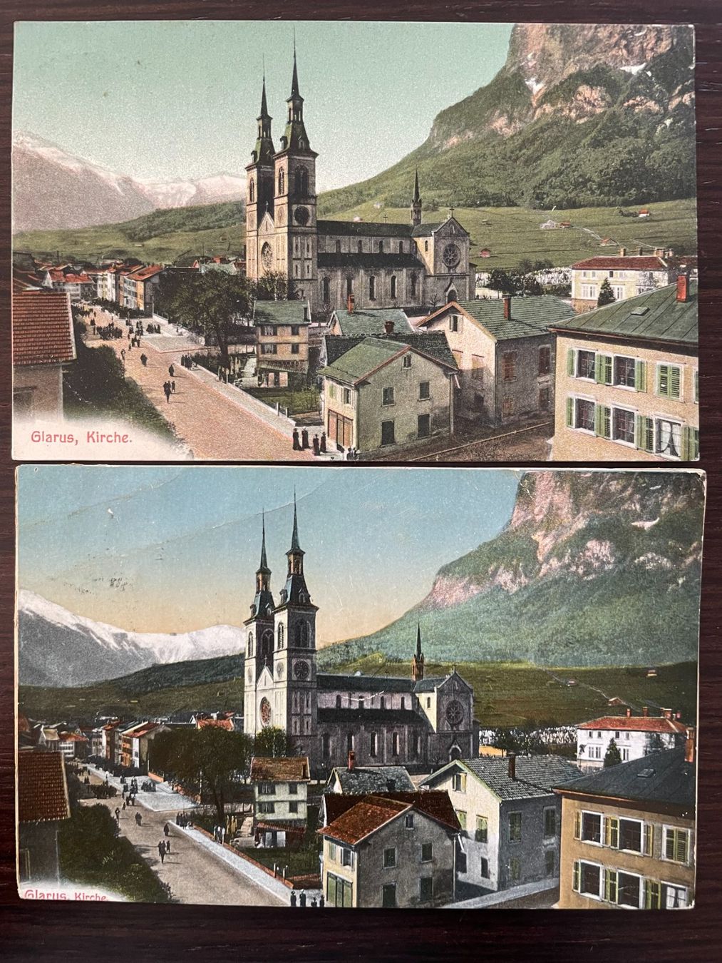 Ansichtskarten: GLARUS Kirche / Stadtkirche, 7 Ansichtskarten – Gebraucht aus Wald ZH von TLILEF 3