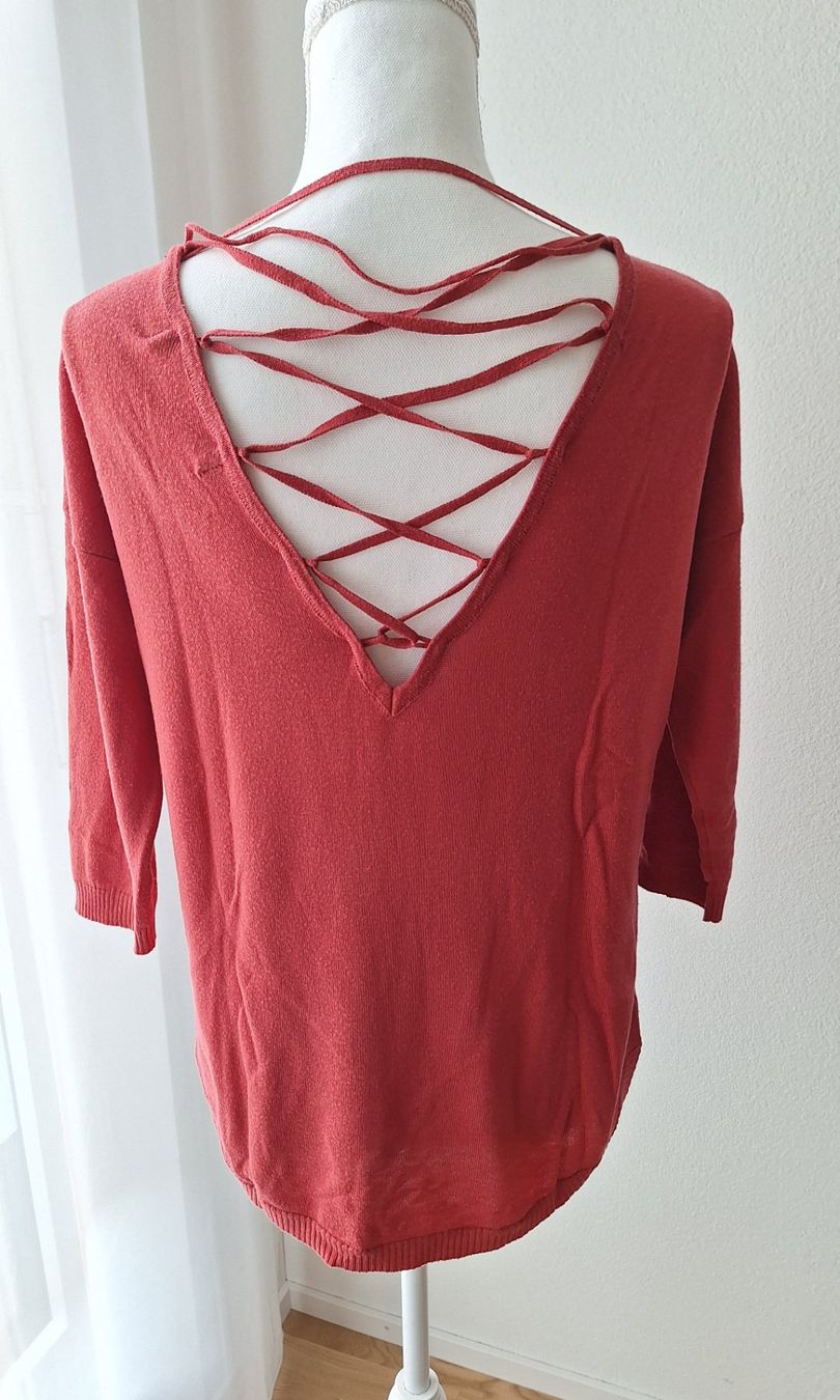 Pullover & Sweatshirts: VERO MODA Pulli 3/4 Arme, bordeaux, Grösse S – Gebraucht aus Winterthur von Simply_nm