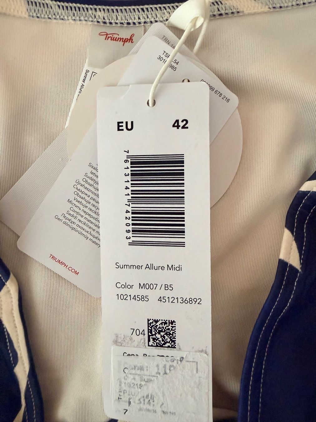 Triumph Costumi da bagno & Bikini: TRIUMPH, Bikini, Grösse 42E/42, Farbe Dunkelblau/Weiss – Nuovo e nell'imballaggio originale da Rudolfstetten venduto da gst_g7xl 2