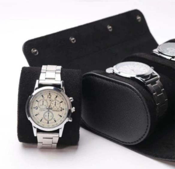 Scatole porta orologi: Uhren Rolle, Uhrenbox, pour montres, watchroll – Nuovo e nell'imballaggio originale da Courlevon venduto da Topwatch3000 1
