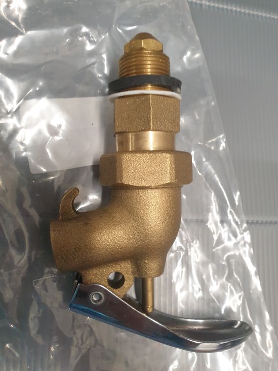 Fasshahn Aus Stahl | Selbstschließend, Anschluss G3/4" | Gelb Chromatiert | Ideal Für Öle & Flüssigkeiten