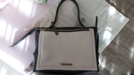 Fossil Business Tasche schwarz-eiweiss Leder