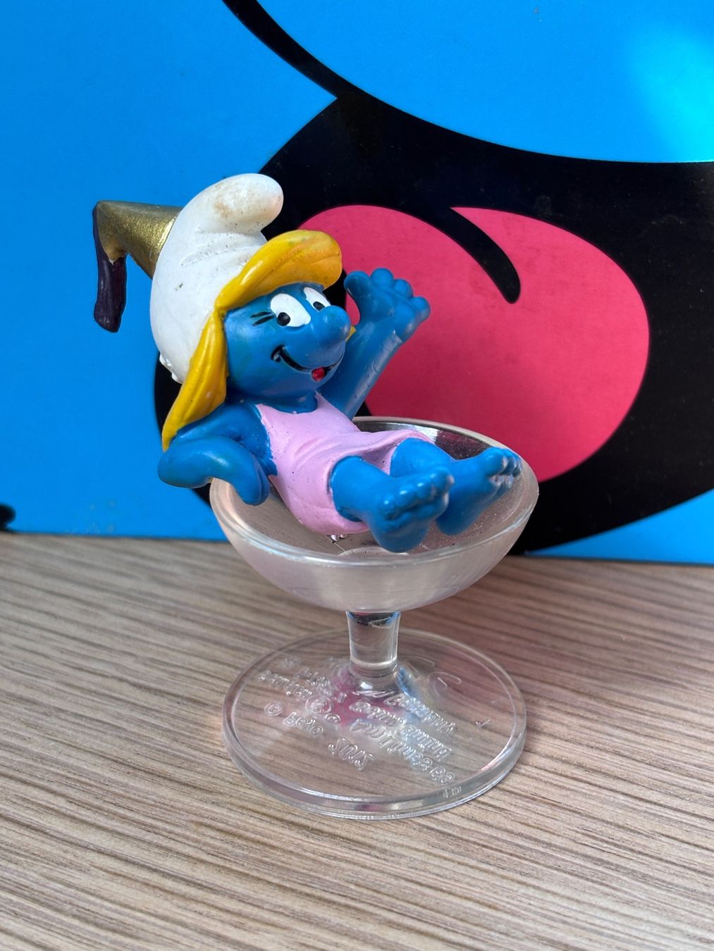Schleich Statuette: Schlumpfine im Drink-Glas – Usato da Lyss venduto da Duckszone