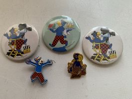 Globi Anstecknadel, Pin, 5 Stk.