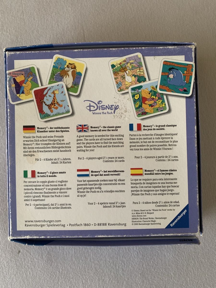 Ravensburger Giochi: Memory Ravensburger Disney, Winnie Pooh, Nemo – Usato da Aarwangen venduto da ChristineHoKa 2