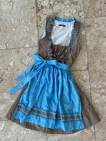 Dirndl mit blauer Schürze Oktoberfest Fasnacht Trachtenkleid