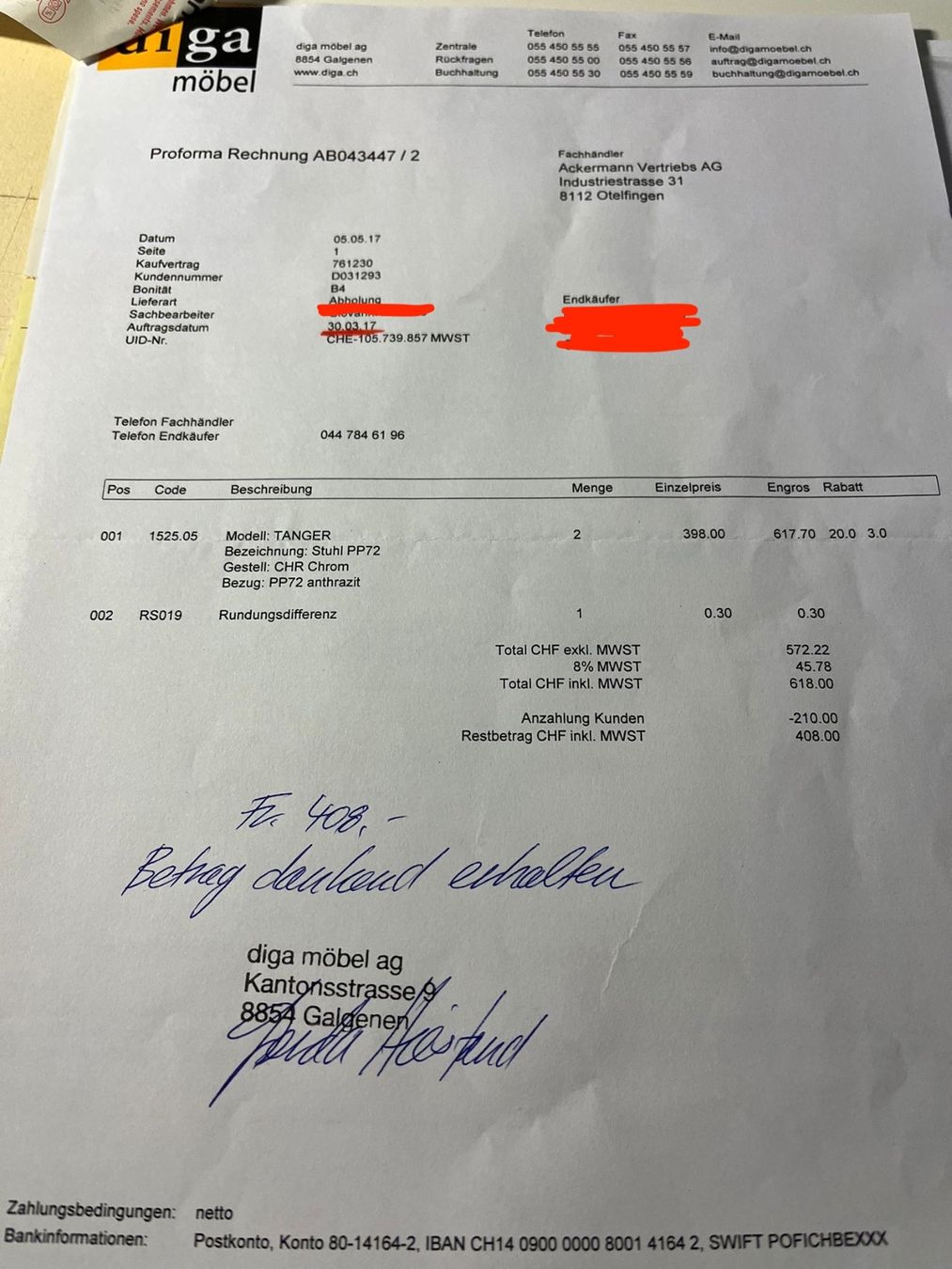 Sedie: 2 Stühle (Tanger PP72) – Usato da Au ZH venduto da jor_2zct 2
