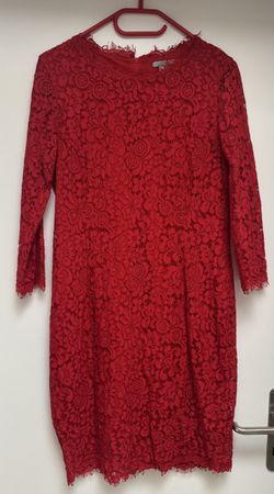 Elegantes rotes Spitzenkleid H&M Gr. M