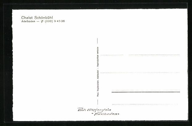 Cartoline postali: AK Adelboden, Chalet Schönbühl – Usato da Berlin venduto da bartko-reher 1