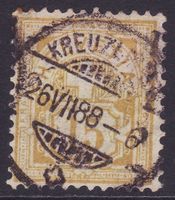 SBK-Nr. 63A (Faserpapier 1882) Vollstempel KREUZLINGEN