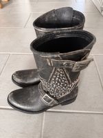 Boots Sendra EUR 39 Leather Studded Buckle Used