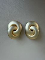 Vintage Clip-On Ohrringe Gold-Knoten – 80s Statement
