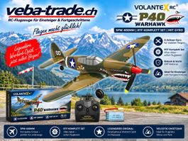 P40 Warhawk, Spw 400mm, RTF Komplett Set mit Gyro