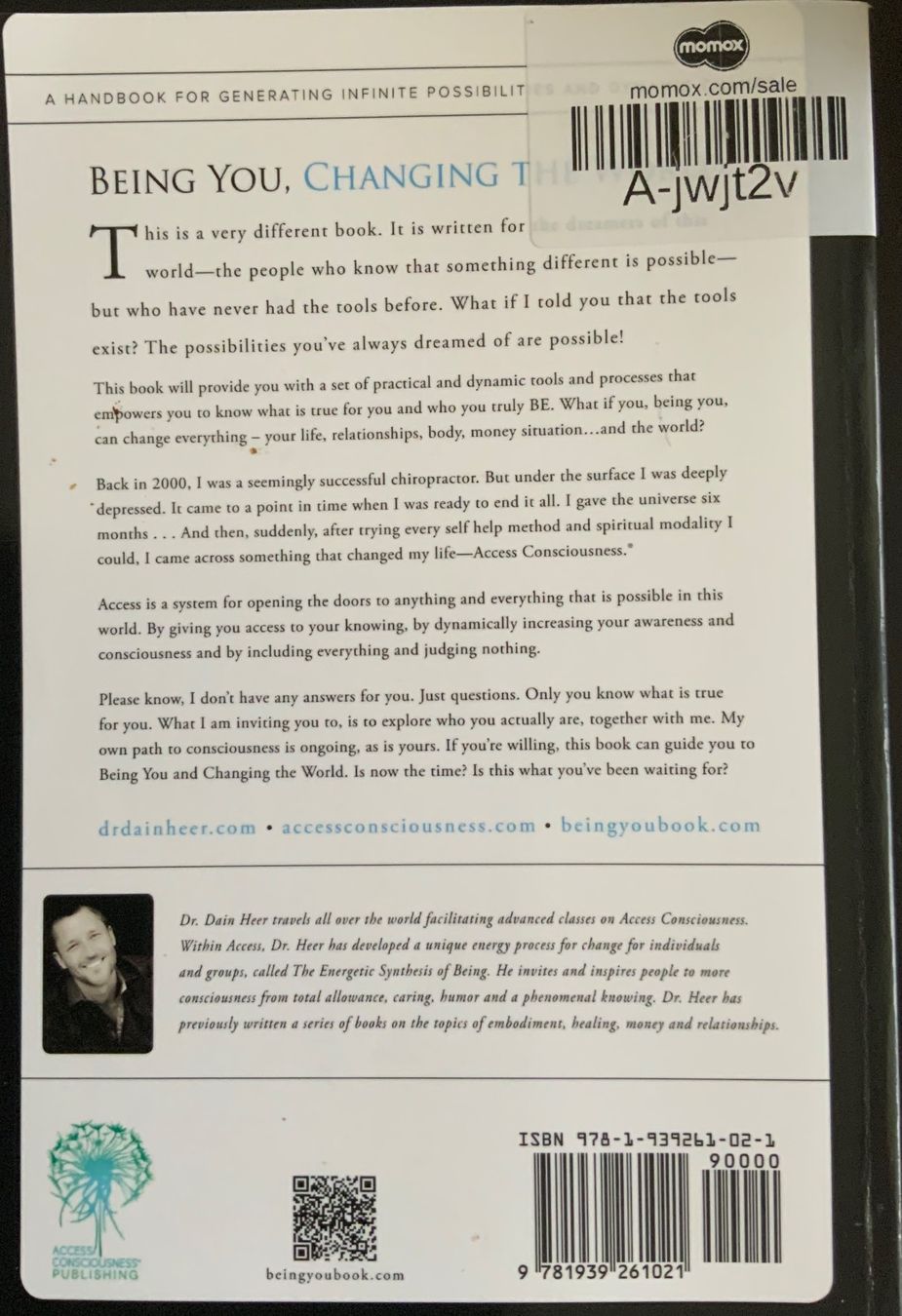 Bücher: Beeing you Changing the world by Dr. Dain Heer – Gebraucht aus Thun von Znuenizie 1
