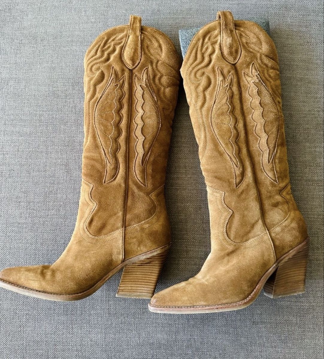 Scarpe da donna: Vintage Suede Western Boots - Size 41 – Usato da Vevey venduto da ledidream 1