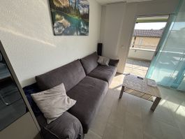 Sofa Stoff grau guter Zustand 300cm Breite