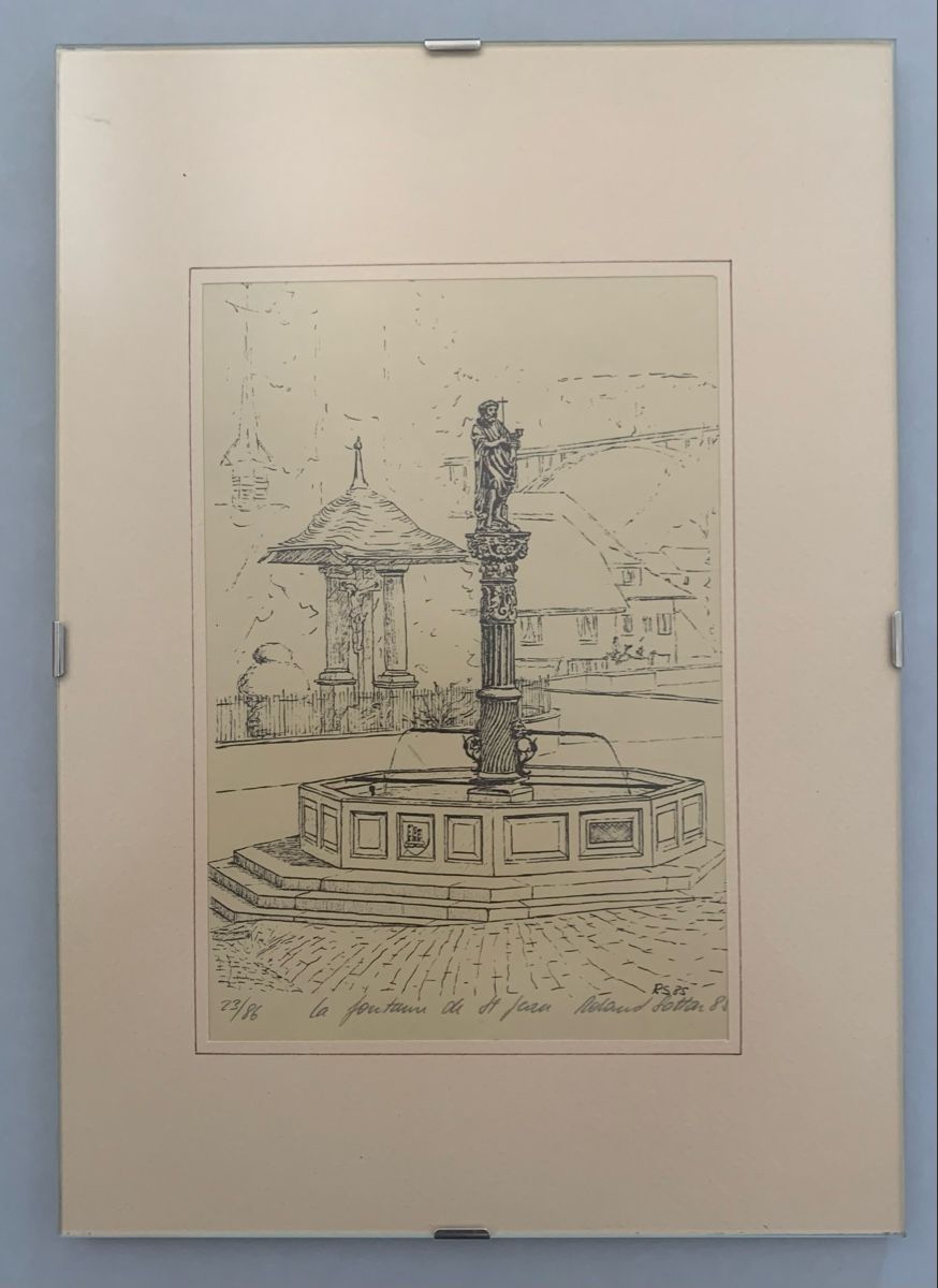 Grafica & Litografie: Freiburger Kunst - Lithographie von Roland SOTTAZ – Nuovo (secondo la descrizione) da Düdingen venduto da polytropon_5 5
