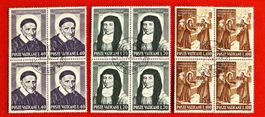 VATIKAN VINCENT DE PAUL LOUISE MARILLAC VIERERBLOCK 1960 ET