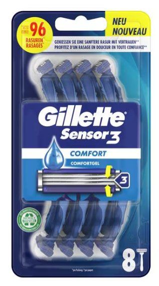 Gillette Rasoi & Lamette da barba: Gillette Einwegrasierer Sensor3 Comfort 8 Stück – Nuovo e nell'imballaggio originale da Lüchingen venduto da Trade365