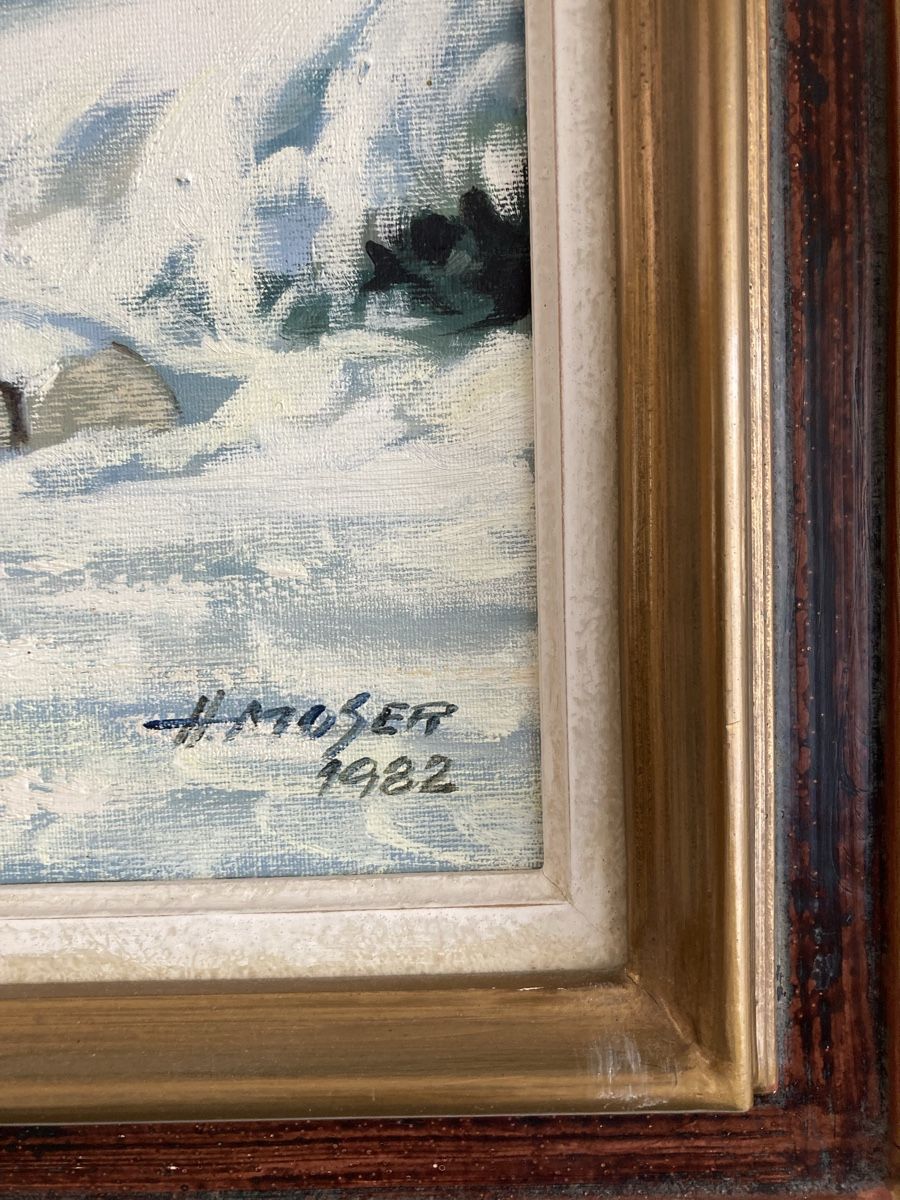 Dipinti: Original - Langholzfuhre von H.Moser 1982 – Usato da Sempach venduto da diegito_87 4