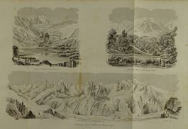ST. GOTTHARD, MONT BLANC, VALLÉE DE CHAMONIX STAHLSTICH 1836