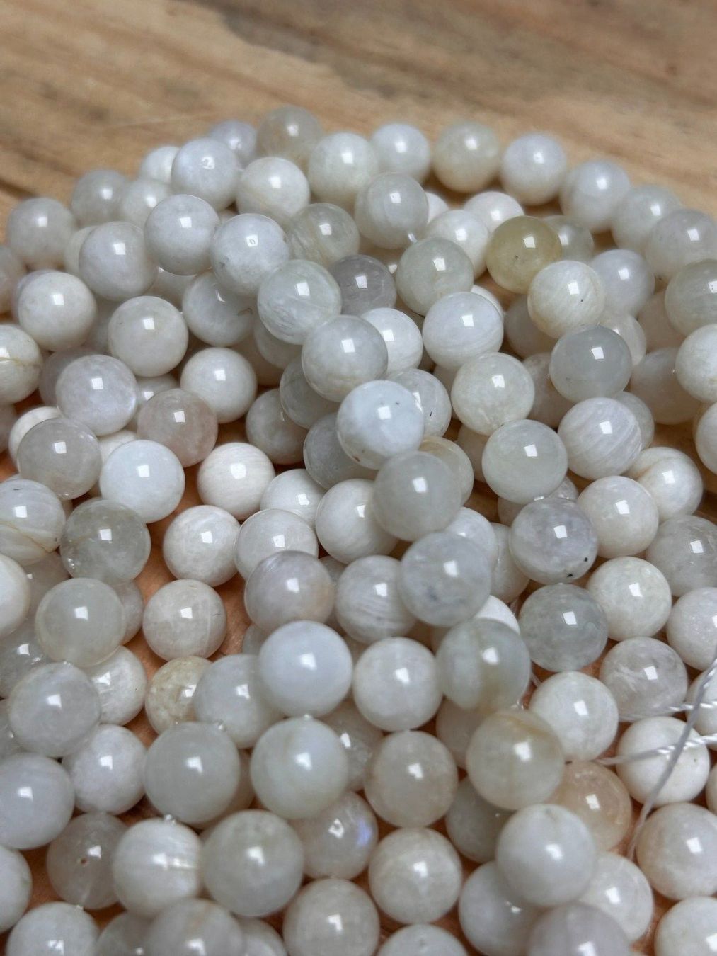 Minéraux & Lithothérapie: Strang echte Moonstone beads 8 mm Level 2 – Neuf avec emballage d'origine à Niederrohrdorf par Ytobi